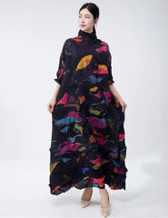 Oversized Pleated Tunic Dress