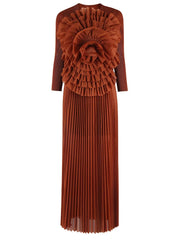 Truly Pleated Floral Top & Skirt