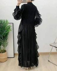 Luxurious Plissé Ruffles Dress
