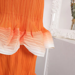 Luxe Tiered Ruffle Pleats Dress