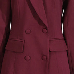 Elegant Ruffle Hem Blazer Dress