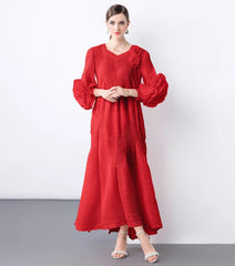 Luxury Plissé Caftan Dress