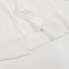Lightweight Plisse Open-Front Cardigan