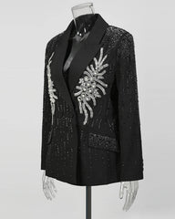 Luxury Crystal Embellished Blazer