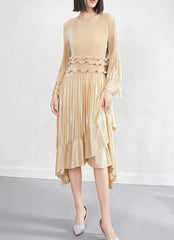 Luxury Ruffle Pleated Dress