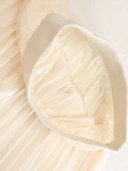 Luxury Pleated Tulle Maxi Skirt