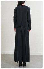 Luxury Pleated Top & Wide Leg Pant