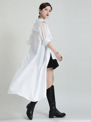 Avant-Garde Ruffle Sleeve Blouse