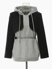 Women's Cozy Luxury Gray Zip-Up Hoodie