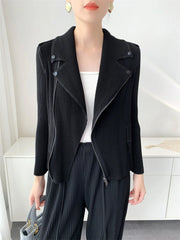 Luxury Pleated Asymmetric Jacket