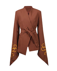 Luxury Embroidered Kimono Blazer