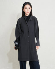 Luxury Pleated Cardigan Coat