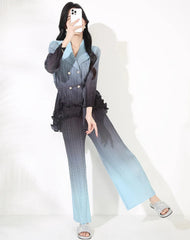 Luxe Pleated Cocktail Pants Suit