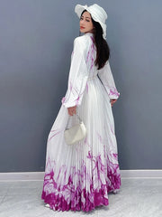 HEYFANCYSTYLE Royal White Orchid Maxi Dress