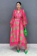 HEYFANCYSTYLE Sakura Polka Dot Chiffon Dress