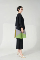 Modern Pleat Geometric Trouser Set