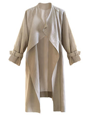 Luxury Drape-Front Trench Coat