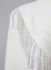 Floral Appliqué Beaded Blazer