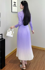 Ombre Pleated Blazer Dress