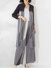 Truly Pleated Geometric 2-Piece Set