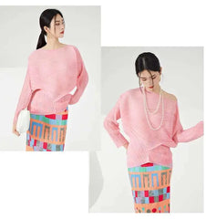 Pleated Relaxed Boat Neck Top