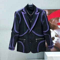 Men's Modern Airbrush Design Suit