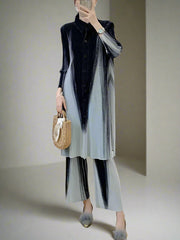 Plissé Wide Leg Trouser & Blouse