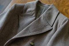 Men's Luxurious Wool Blend Long Trench Coat