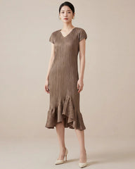 Luxury Sculptural Pleated Dress