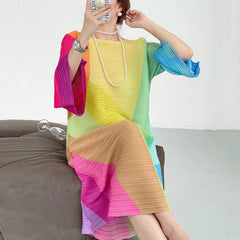 Luxury Pleated Flowy Dress