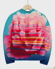 Floral Plissé Sculptural Top