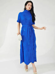 Elegant Pleated Kaftan Dress