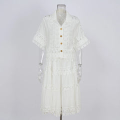 Luxe Butterfly Embroidered Top & Skirt