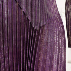 Luxury Floral Plissé Dress