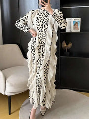 Luxurious Ruffle Pleated Dress