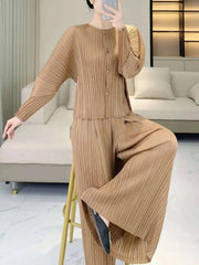 Luxe Pleated Blouse & Palazzo Pant
