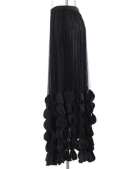 Luxury Petal Appliqué Tulle Skirt