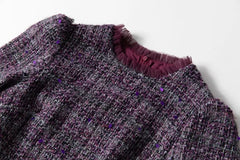 Luxe Formal Tweed Tulle Dress