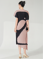 Elegant Kaftan Plisse Dress