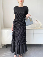 Truly Plissé Bubble Top & Skirt Set