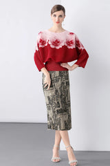 Luxury Pleats Floral Top