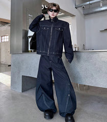 Men's Luxury Wide-Leg Jean & Jacket
