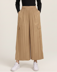 Premium Wide-Leg Pleats Trousers