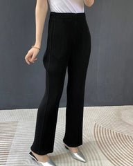 Luxury Plissé Straight Pants