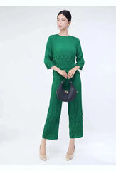 Petite Elegance Pleated 2-Piece