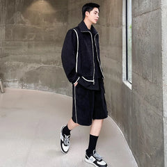 Men's Japanese Streetwear Sweatsuit 2-Piece Set