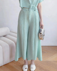 Luxury Plissé Palazzo Pants