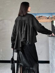 Luxury Asymmetric Ruffle Blouse