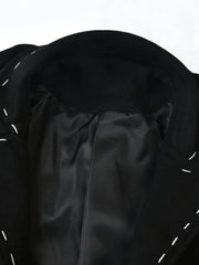 Luxurious Topstitch Oversized Coat