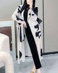 Luxury Plisse Belted Duster Coat